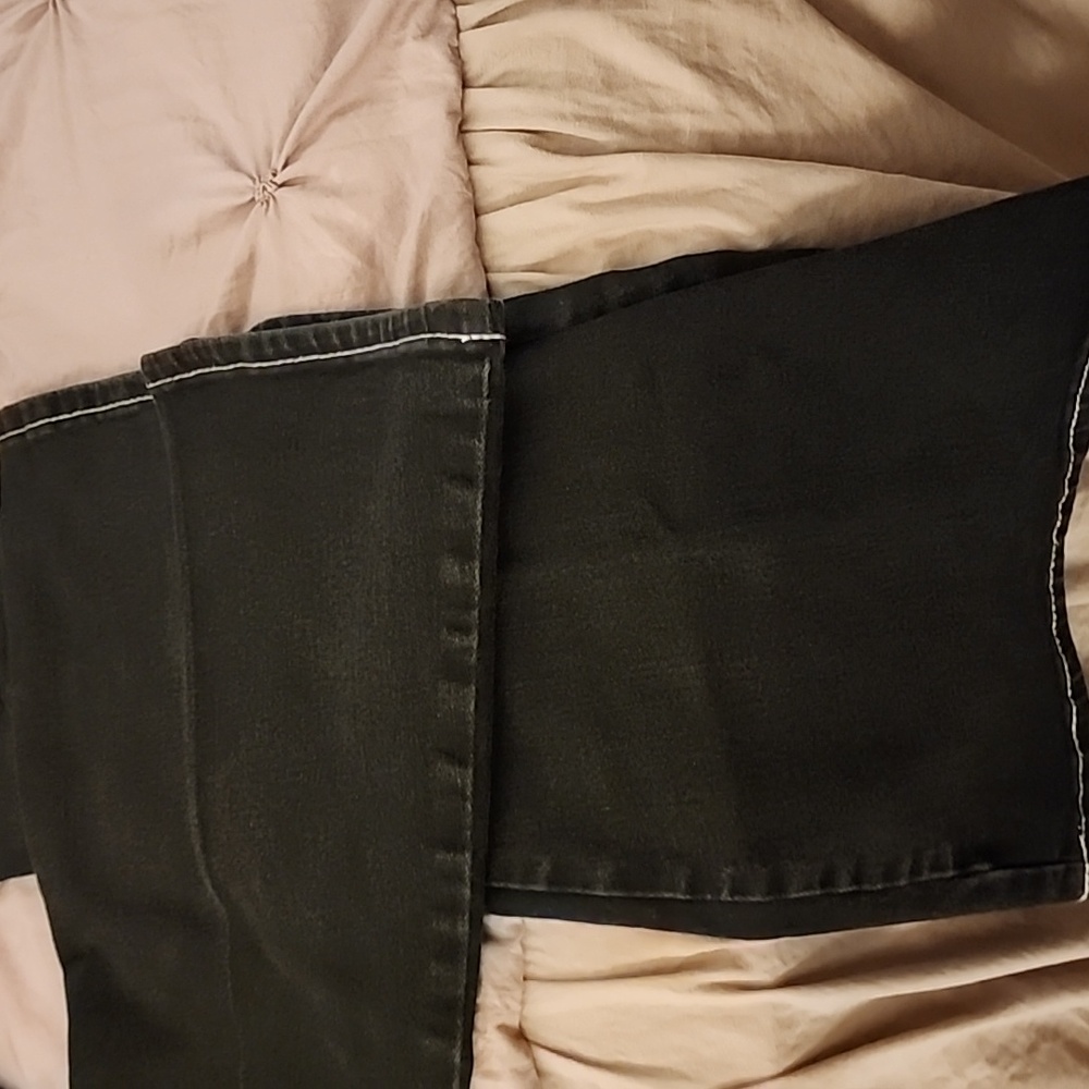 Rue21 Black Flare Women's Cargo Jeans - Picture 4 of 8